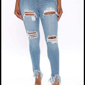 Fringe Ankle Jeans, Size 15 tags still attached